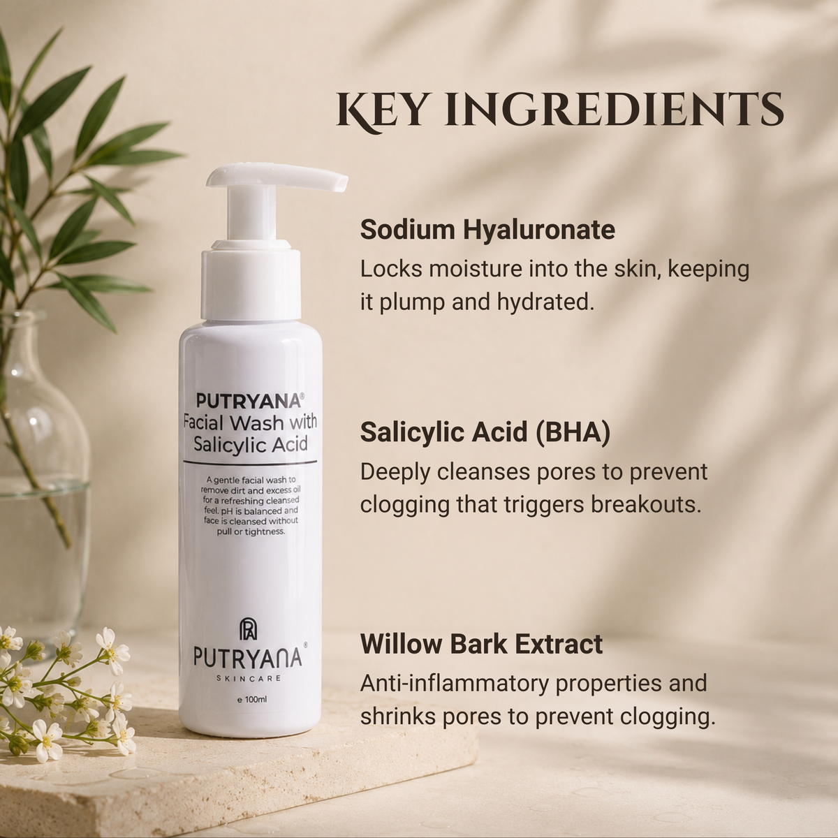 Anti-Acne Face Wash + Salicylic Acid (BHA) (100ml)