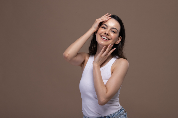 Model Feeling Good With Putryana Skincare