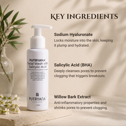 Anti-Acne Face Wash + Salicylic Acid (BHA)  (100ml)